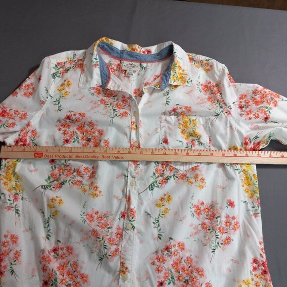 St. John's Bay Women's 100% Cotton White Button-Down Shirt Size XL - Picture 5 of 11